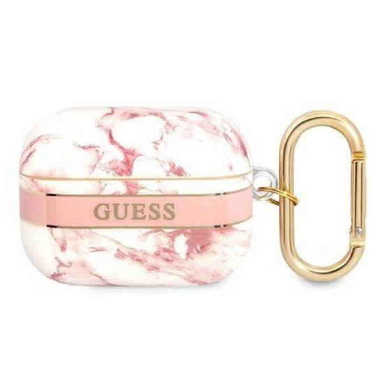 Case APPLE AIRPODS PRO Guess AirPods Marble Strap Collection (GUAPHCHMAP) pink