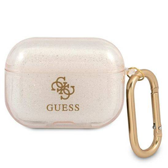 Case APPLE AIRPODS PRO Guess Glitter Collection (GUAPUCG4GD) gold