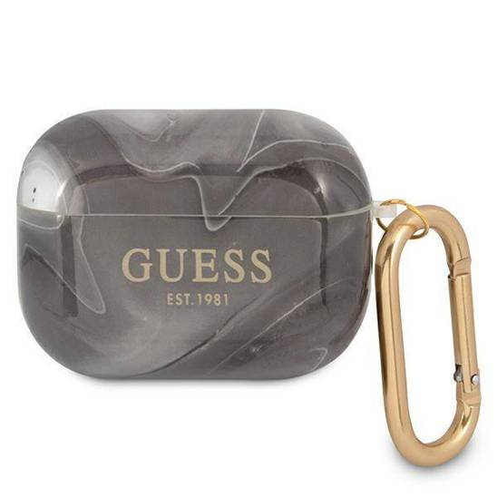 Case APPLE AIRPODS PRO Guess Marble Collection (GUAPUNMK) black