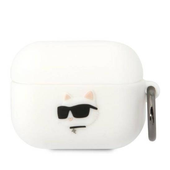 Case APPLE AIRPODS PRO Karl Lagerfeld Silicone Choupette Head 3D white