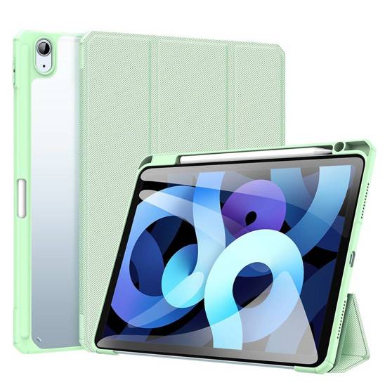 Case APPLE IPAD AIR 10.9 (4gen) Dux Ducis Toby Wallet with a Flap Book Eco Leather green