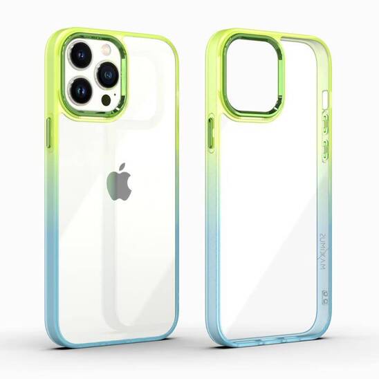 Case APPLE IPHONE 15 MX Rainbow green-blue