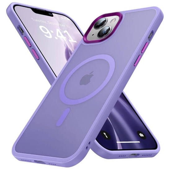 Case APPLE IPHONE 15 Matt MagSafe purple