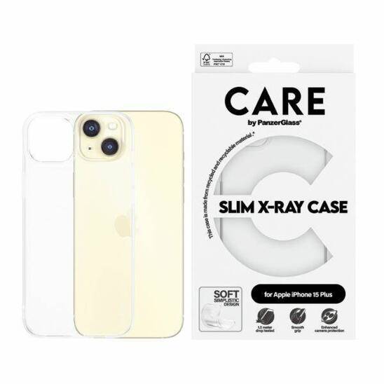 Case APPLE IPHONE 15 PLUS CARE by PanzerGlass Slim X-Ray Case (1435) transparent