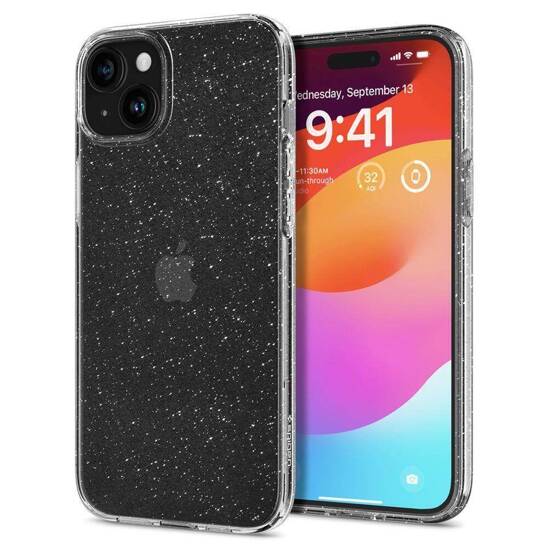 Case APPLE IPHONE 15 PLUS Spigen Liquid Crystal Glitter transparent