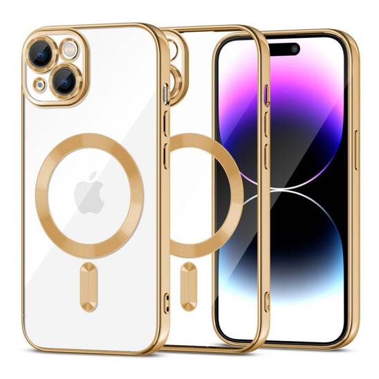 Case APPLE IPHONE 15 PLUS Tech-Protect MagShine gold