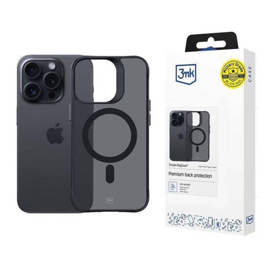 Case APPLE IPHONE 15 PRO 3mk MagCase Smoke black