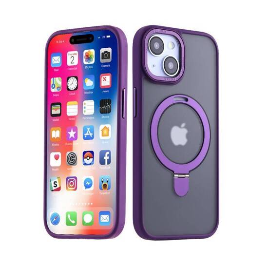 Case APPLE IPHONE 15 PRO MAX MX Kickstand MagSafe purple