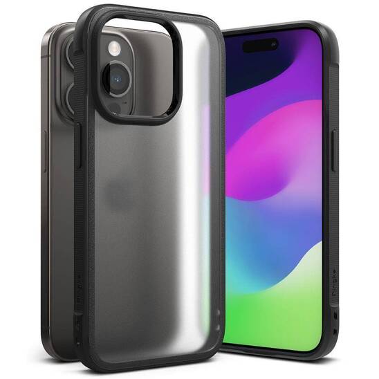 Case APPLE IPHONE 15 PRO MAX Ringke Fusion Bold Matte Black transparent