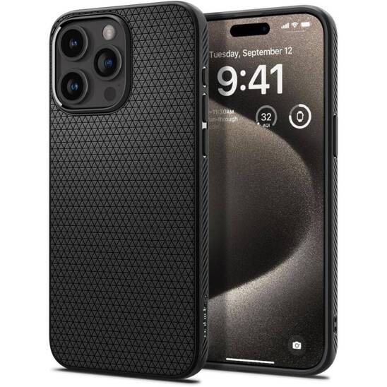 Case APPLE IPHONE 15 PRO MAX Spigen Liquid Air Matte black