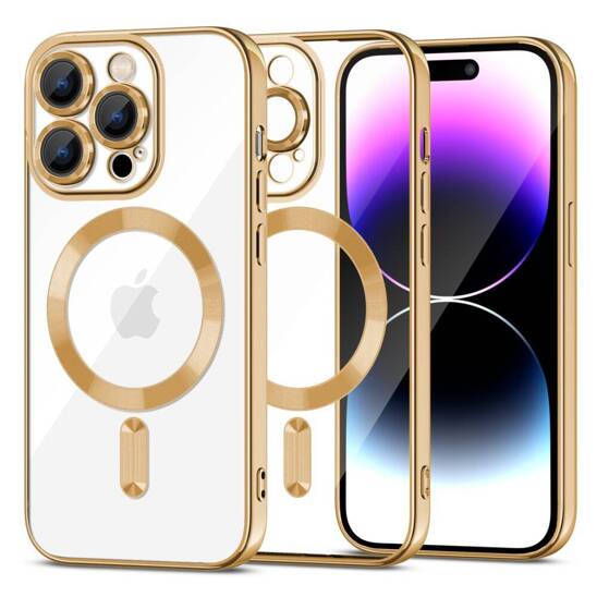 Case APPLE IPHONE 15 PRO Tech-Protect MagShine gold