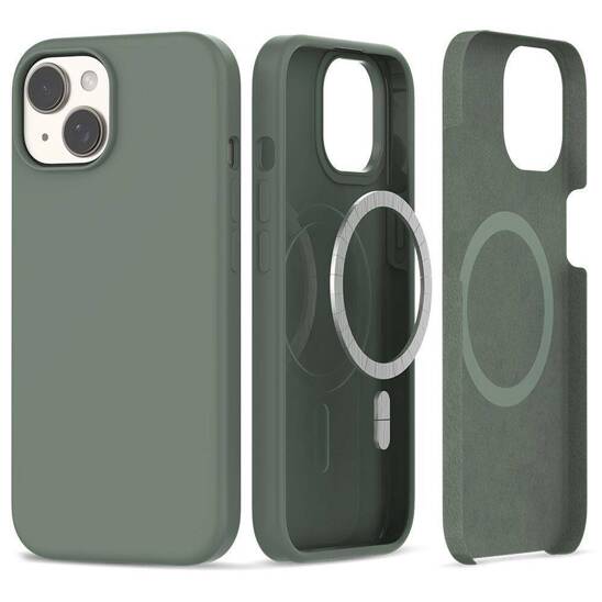 Case APPLE IPHONE 15 Tech-Protect Silicone MagSafe Olive
