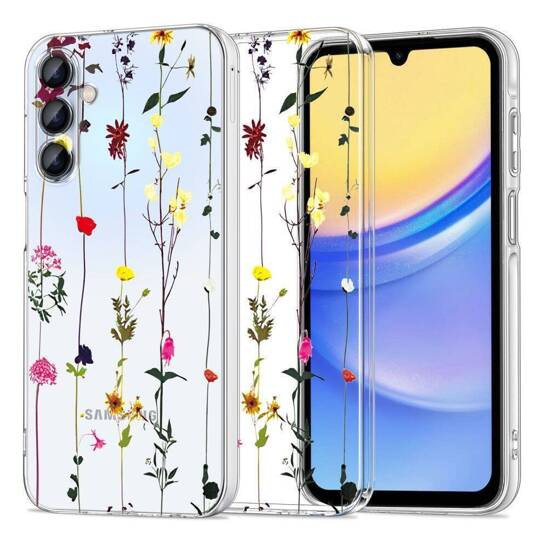 Case GALAXY A15 4G / 5G Tech-Protect FlexAir+ Garden Floral transparent