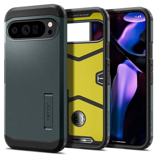 Case GOOGLE PIXEL 9 PRO XL Spigen Tough Armor Abyss green