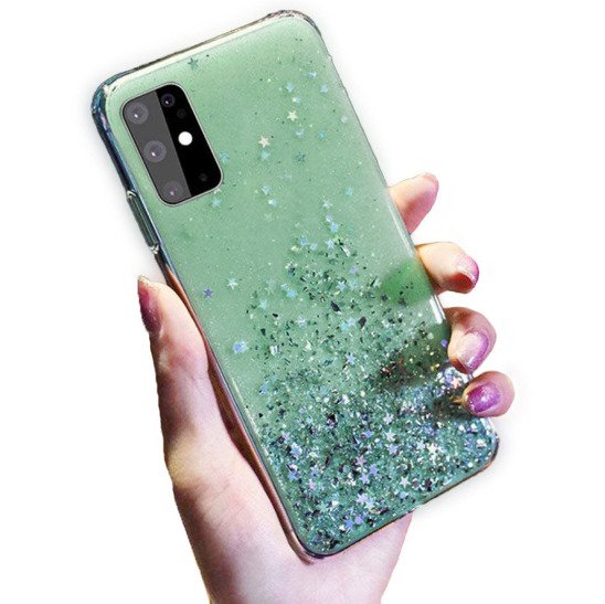 Case HUAWEI P40 LITE Sequins Glue Glitter Case green