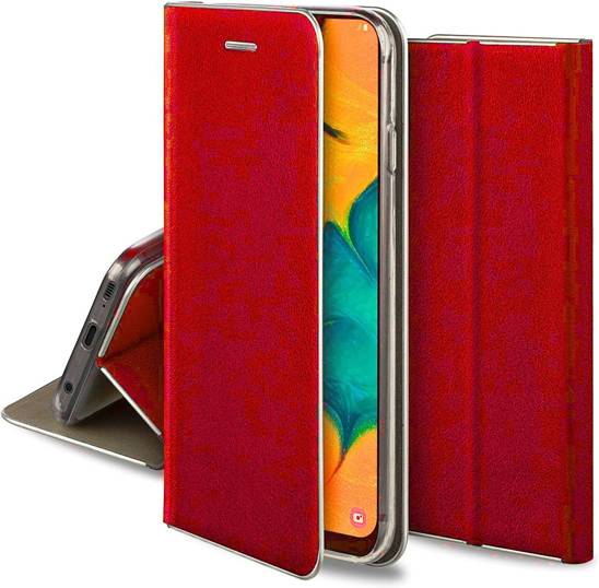 Case HUAWEI Y5P with a flip artificial leather Flip Venus red