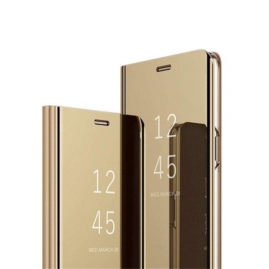 Case HUAWEI Y6P Clear View Cover flip case gold