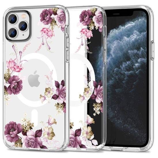 Case IPHONE 11 PRO Tech-Protect MagMood MagSafe Spring Floral transparent