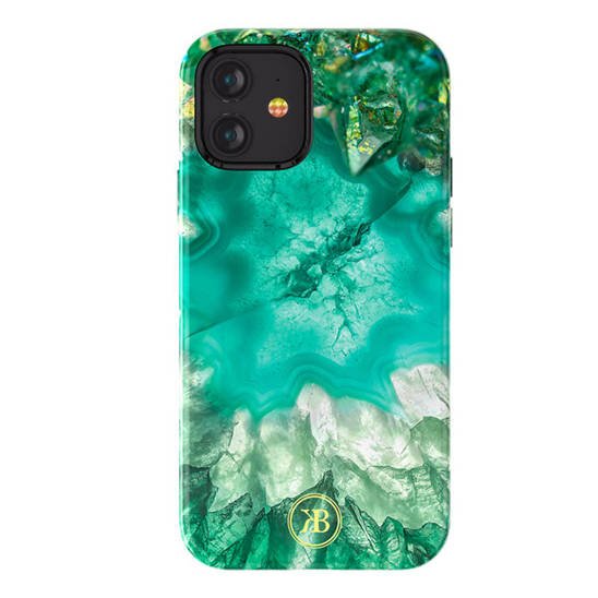 Case IPHONE 12 MINI Kingxbar Agate Series green