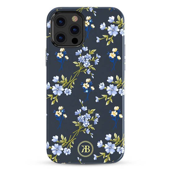 Case IPHONE 12 MINI Kingxbar Blossom Series blue