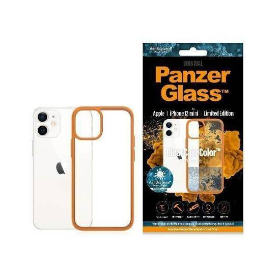 Case IPHONE 12 MINI PanzerGlass ClearCase Orange AB