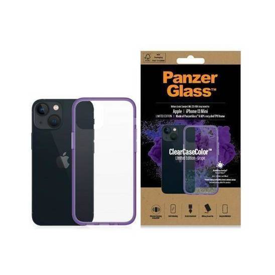 Case IPHONE 13 MINI PanzerGlass ClearCase Antibacterial Military (0327) Grade Grape