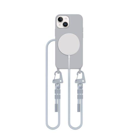 Case IPHONE 13 MINI Tech-Protect Magnecklace MagSafe Crayon Grey