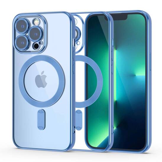 Case IPHONE 13 PRO Tech-Protect MagShine blue