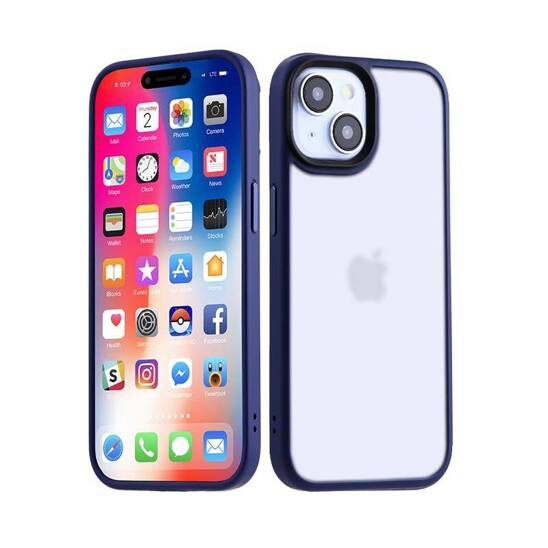 Case IPHONE 14 PLUS MX Ribbed Cam navy blue