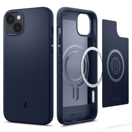 Case IPHONE 14 PLUS Spigen Mag Armor navy blue