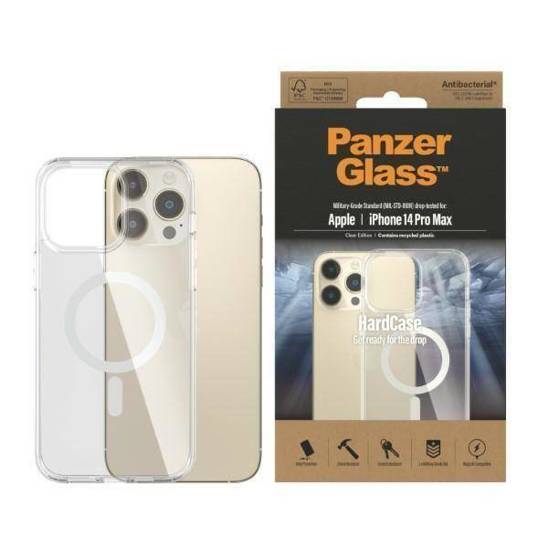 Case IPHONE 14 PRO MAX PanzerGlass HardCase MagSafe Antibacterial Military (0412) Grade Clear transparent