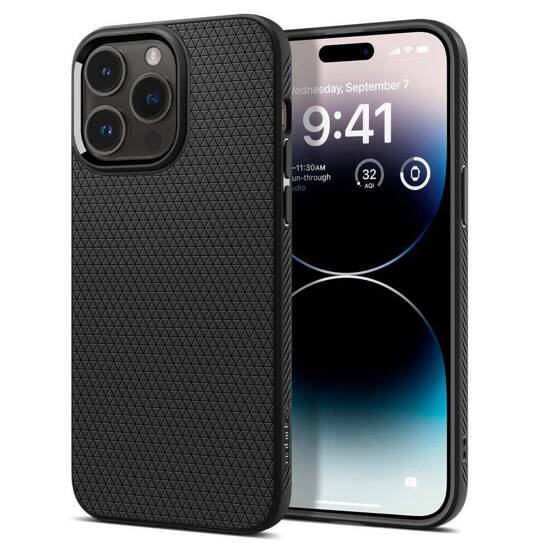 Case IPHONE 14 PRO MAX Spigen Liquid Air Matte black