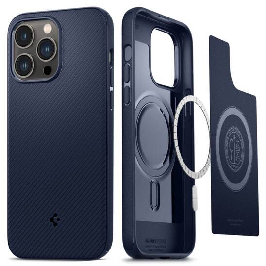 Case IPHONE 14 PRO MAX Spigen Mag Armor navy blue