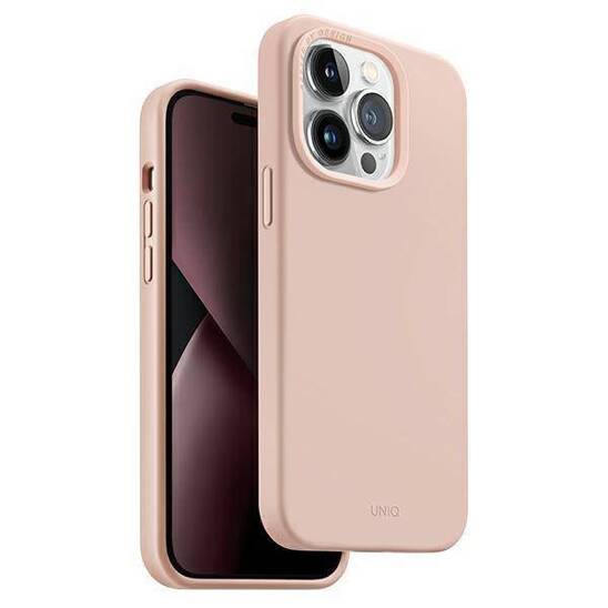 Case IPHONE 14 PRO MAX UNIQ Lino Hue Magclick Charging pink