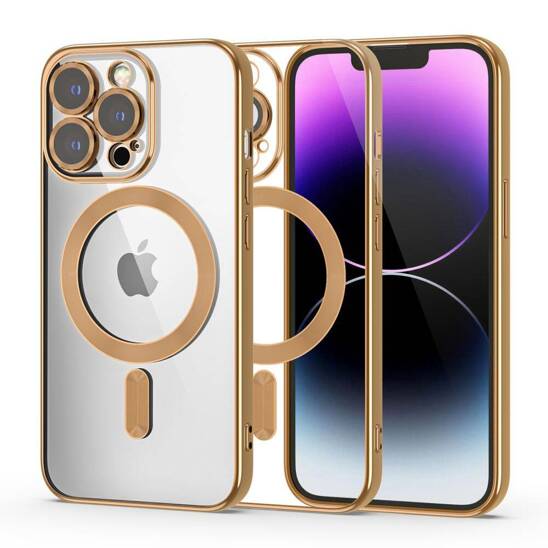 Case IPHONE 14 PRO Tech-Protect MagShine gold