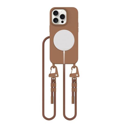 Case IPHONE 14 PRO Tech-Protect Magnecklace MagSafe Chocolate Brown