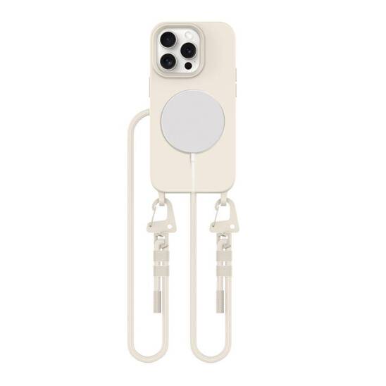 Case IPHONE 14 PRO Tech-Protect Magnecklace MagSafe Cosmic Latte