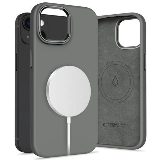 Case IPHONE 14 Tech-Protect Silicone Pure MagSafe gray