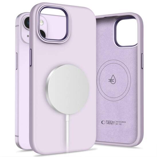 Case IPHONE 14 Tech-Protect Silicone Pure MagSafe purple