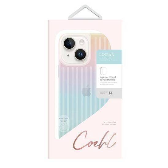 Case IPHONE 14 UNIQ Coehl Linear multicolored