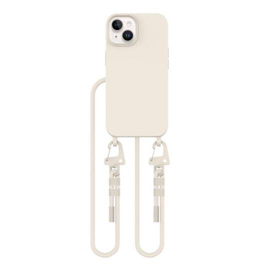 Case IPHONE 15 Tech-Protect Magnecklace MagSafe Cosmic Latte