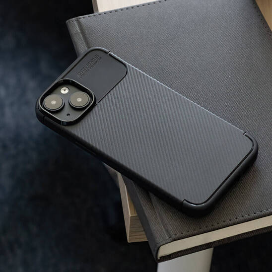 Case IPHONE 16 PLUS Armored Shockproof Nexeri Carbon Fiber black