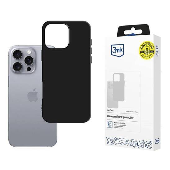 Case IPHONE 16 PRO 3MK Matt Case black