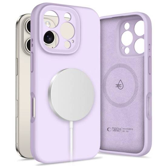 Case IPHONE 16 PRO MAX Tech-Protect Liquid Silicone MagSafe purple