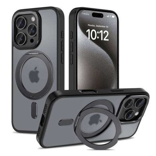 Case IPHONE 16 PRO MAX Tech-Protect MagRing MagSafe Matte black