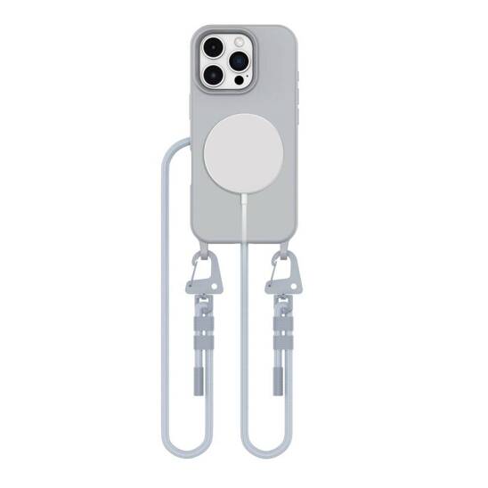 Case IPHONE 16 PRO MAX Tech-Protect Magnecklace MagSafe Crayon gray