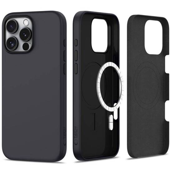 Case IPHONE 16 PRO MAX Tech-Protect Silicone MagSafe Matte black