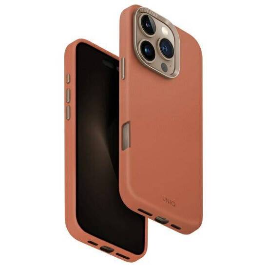 Case IPHONE 16 PRO MAX UNIQ Lyden Magclick Charging Terracotta brown