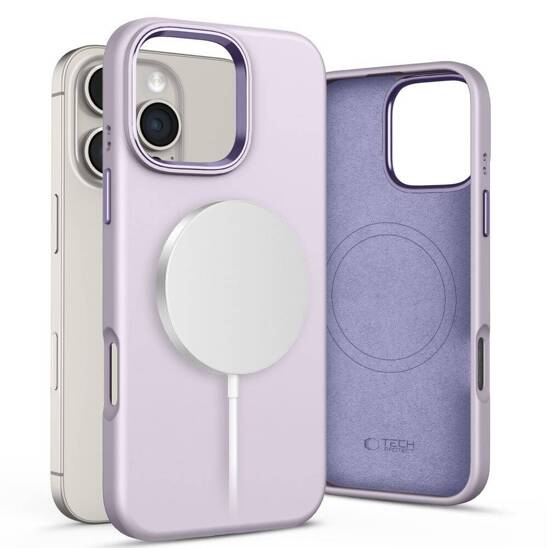 Case IPHONE 16 PRO Tech-Protect Silicone Pure MagSafe Mauve