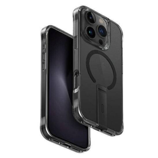 Case IPHONE 16 PRO UNIQ Eleva with Vertica Stand Carbon black